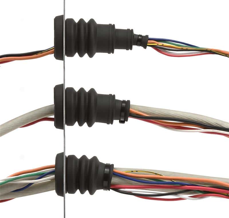 Rubber outlet wire grommet