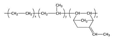 Chemical Structure of EPDM (ethylene propylene diene monomer)